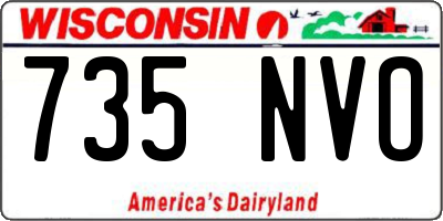 WI license plate 735NVO