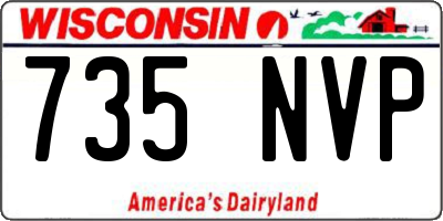 WI license plate 735NVP