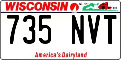 WI license plate 735NVT