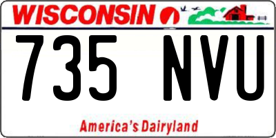 WI license plate 735NVU