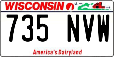 WI license plate 735NVW