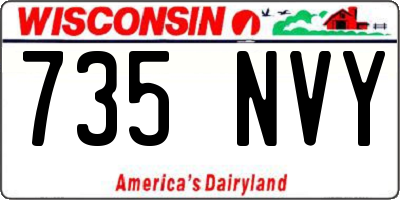 WI license plate 735NVY