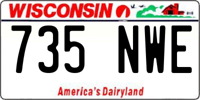 WI license plate 735NWE