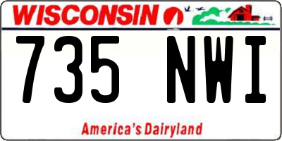 WI license plate 735NWI