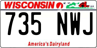 WI license plate 735NWJ