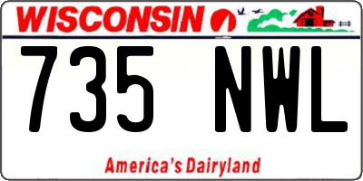 WI license plate 735NWL