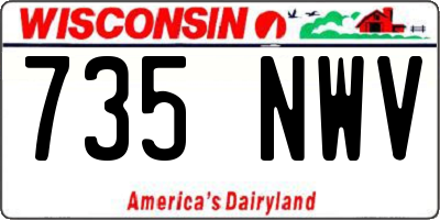 WI license plate 735NWV