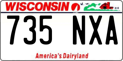 WI license plate 735NXA
