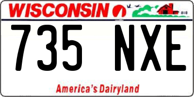 WI license plate 735NXE