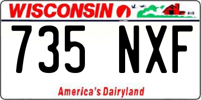 WI license plate 735NXF