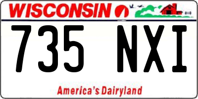 WI license plate 735NXI