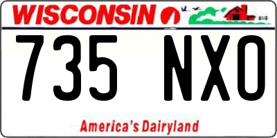 WI license plate 735NXO