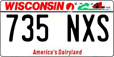 WI license plate 735NXS
