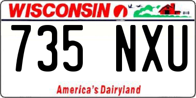 WI license plate 735NXU