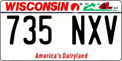WI license plate 735NXV