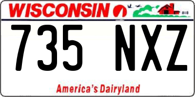 WI license plate 735NXZ