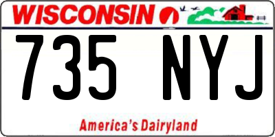 WI license plate 735NYJ