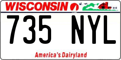 WI license plate 735NYL