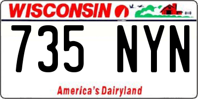 WI license plate 735NYN