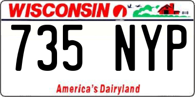 WI license plate 735NYP