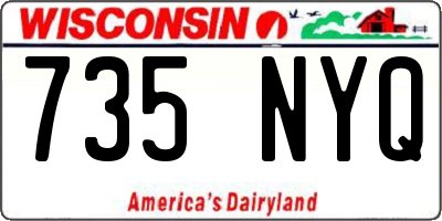 WI license plate 735NYQ