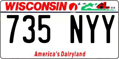 WI license plate 735NYY