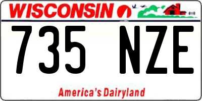 WI license plate 735NZE