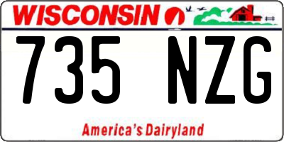 WI license plate 735NZG