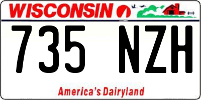 WI license plate 735NZH