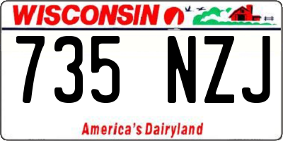 WI license plate 735NZJ