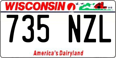 WI license plate 735NZL