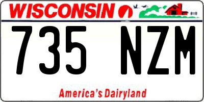 WI license plate 735NZM