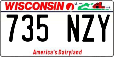 WI license plate 735NZY
