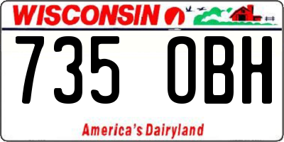 WI license plate 735OBH