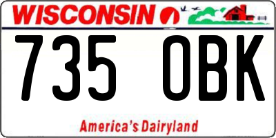 WI license plate 735OBK