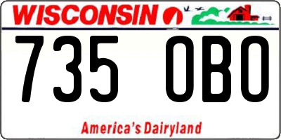 WI license plate 735OBO