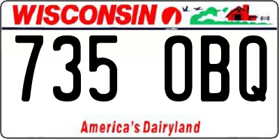 WI license plate 735OBQ