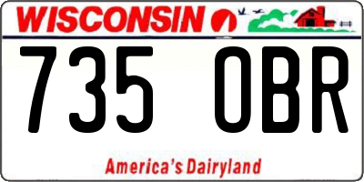 WI license plate 735OBR