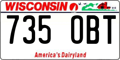 WI license plate 735OBT