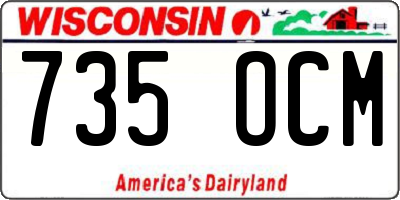 WI license plate 735OCM