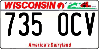 WI license plate 735OCV