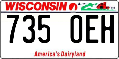 WI license plate 735OEH