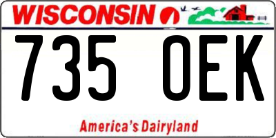 WI license plate 735OEK