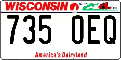 WI license plate 735OEQ