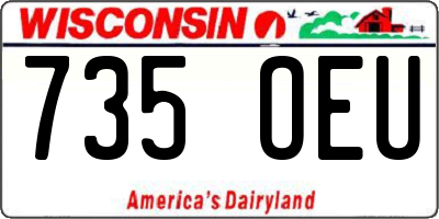 WI license plate 735OEU