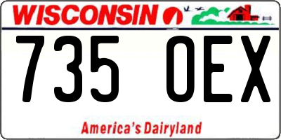 WI license plate 735OEX