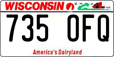 WI license plate 735OFQ