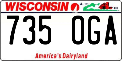 WI license plate 735OGA