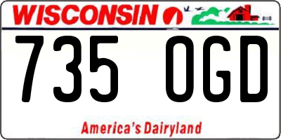 WI license plate 735OGD