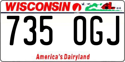 WI license plate 735OGJ
